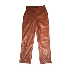 7 for All Mankind Brown Faux Leather Pants Size Small